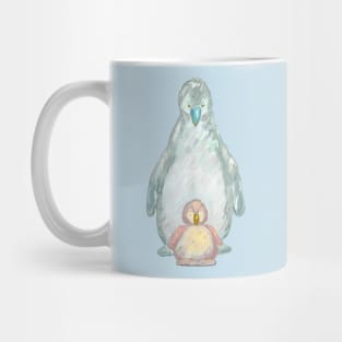 Cute baby penguin with Mommy/daddy penguin. Mug